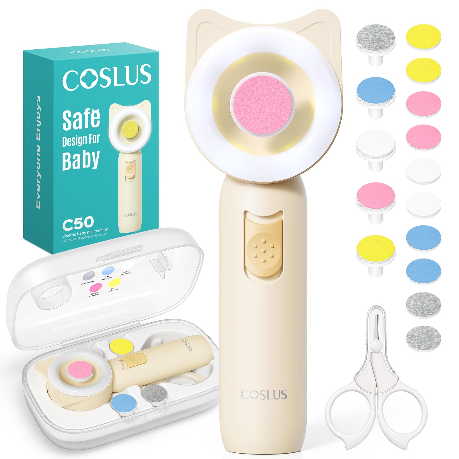 COSLUS Baby Nagelschneider Elektrisch Beige