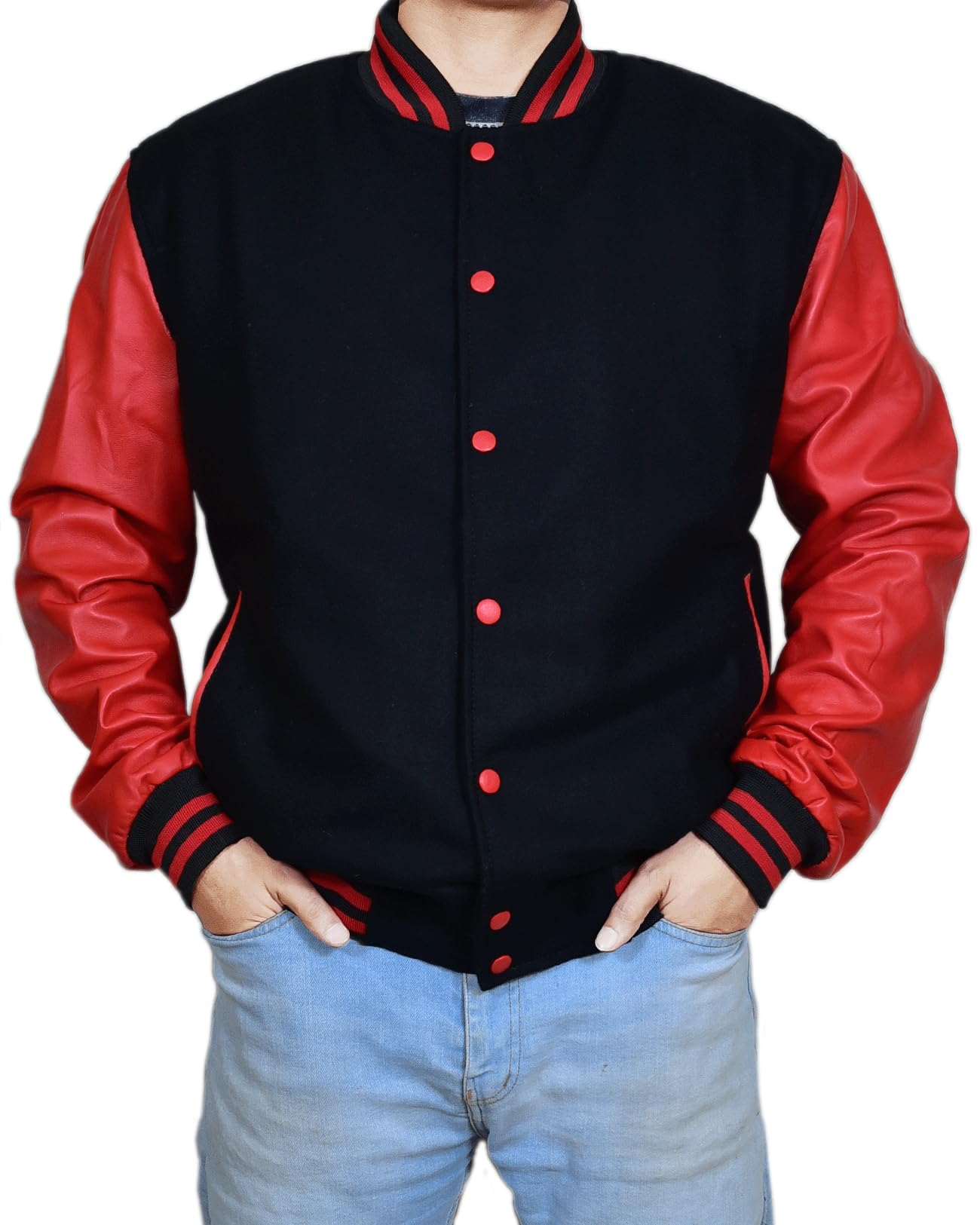 EASTIFIEDEASTIFIED Hotline Miami Varsity Letterman Brown Wool Letter B Patch Flight Bomber Jacket