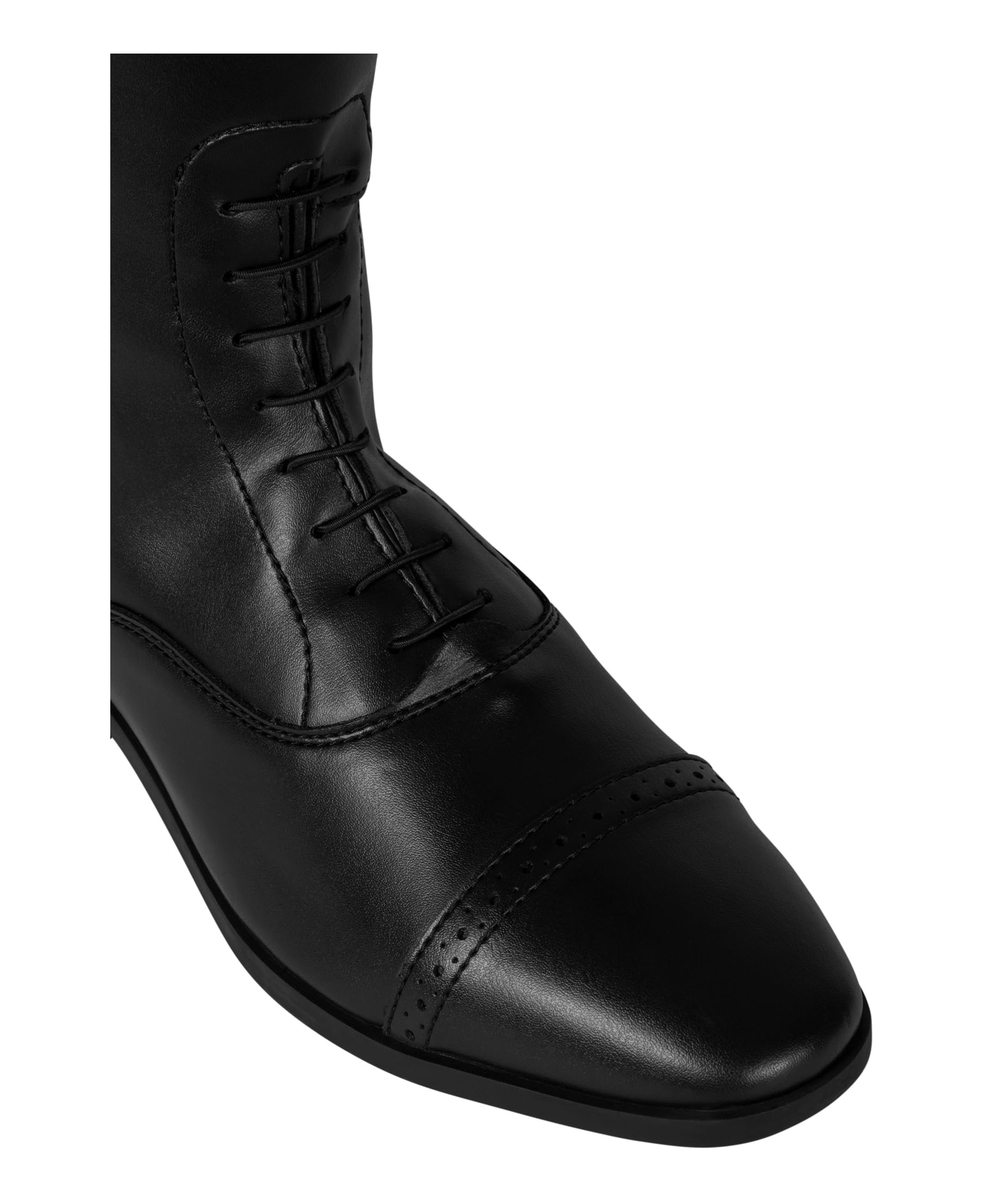 Reitstiefel EcoMaxxx aus Leder, klassischer Reitsport Stiefel mit Reißverschluss, elegante Optik für Dressur und Springen, ideal für Training und Turnier