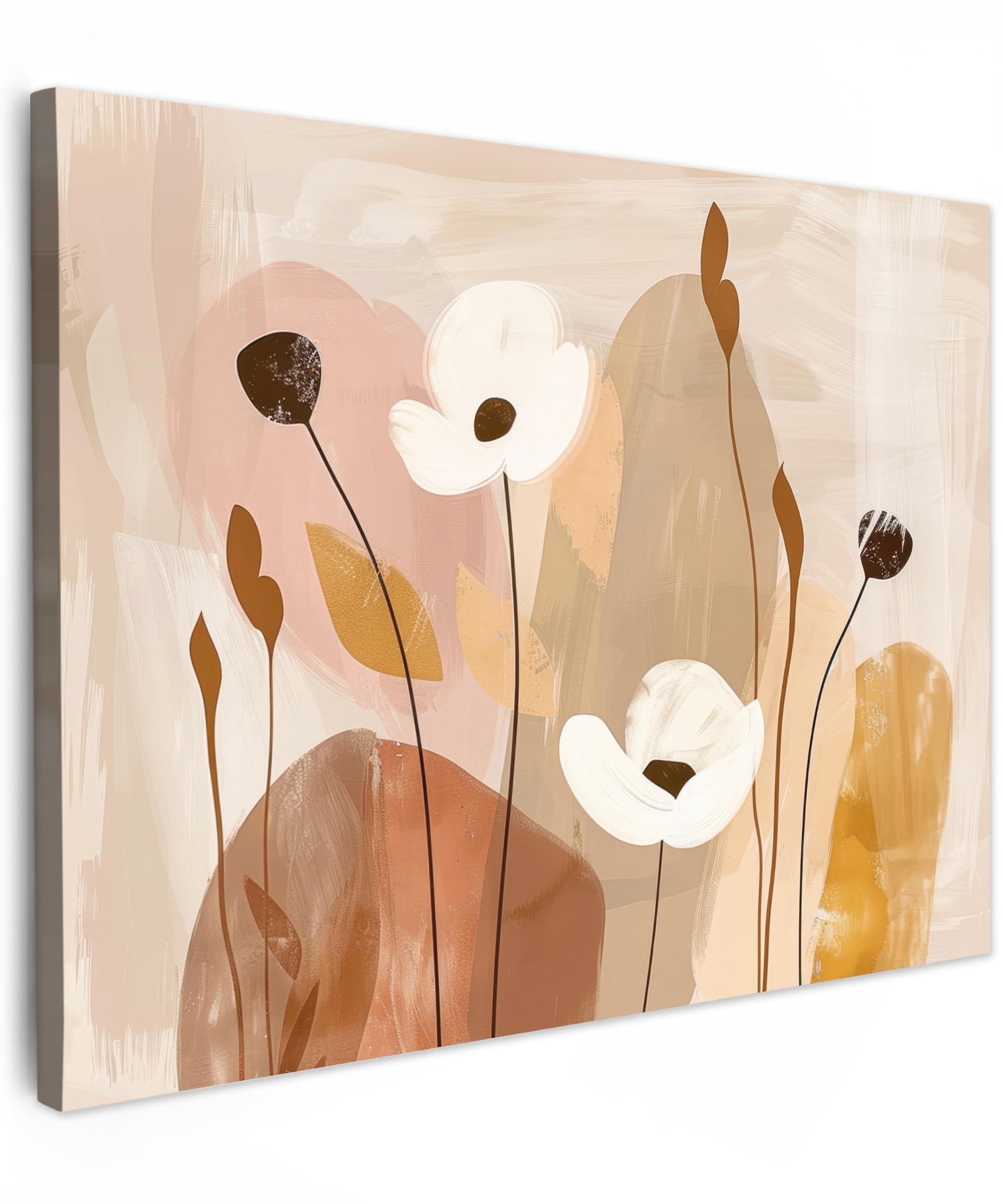 MuchoWow© Canvas Wall Art Work 31"x24" / 80x60 cm Room Decor Painting Wallfillers Picture Decoration Prints Flowers - Abstract - Art — image 1