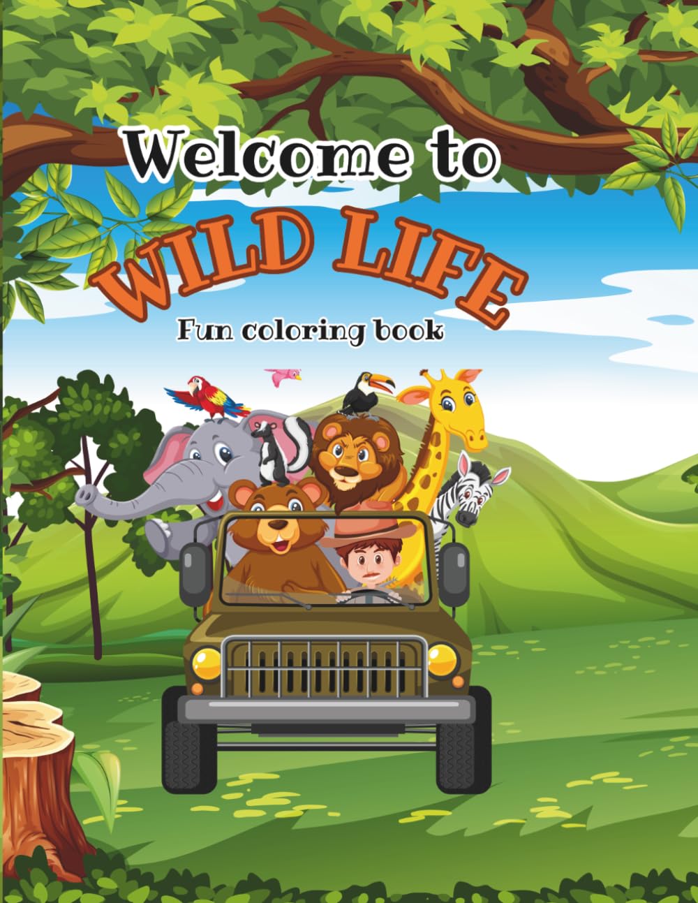 Colorful Animals : Fun coloring book for kids aged 3 to 6: Fun and Easy colouring pages for Toddlers and Preschoolers ages 3-6