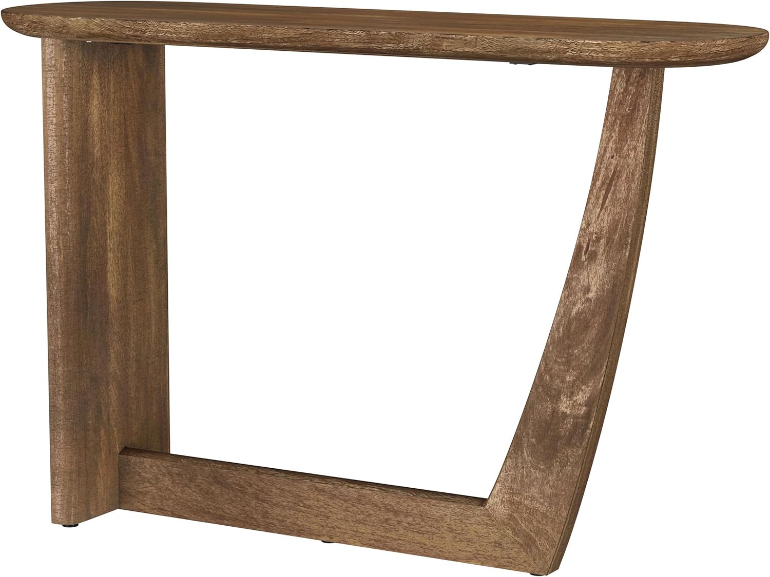 Coaster Home Furnishings - Fletcher - Solid Wood - 46-Inch Oval Mango Wood with L-Shaped Leg and Rectangular Table Top - Entryway and Living Room - Brown - 930030