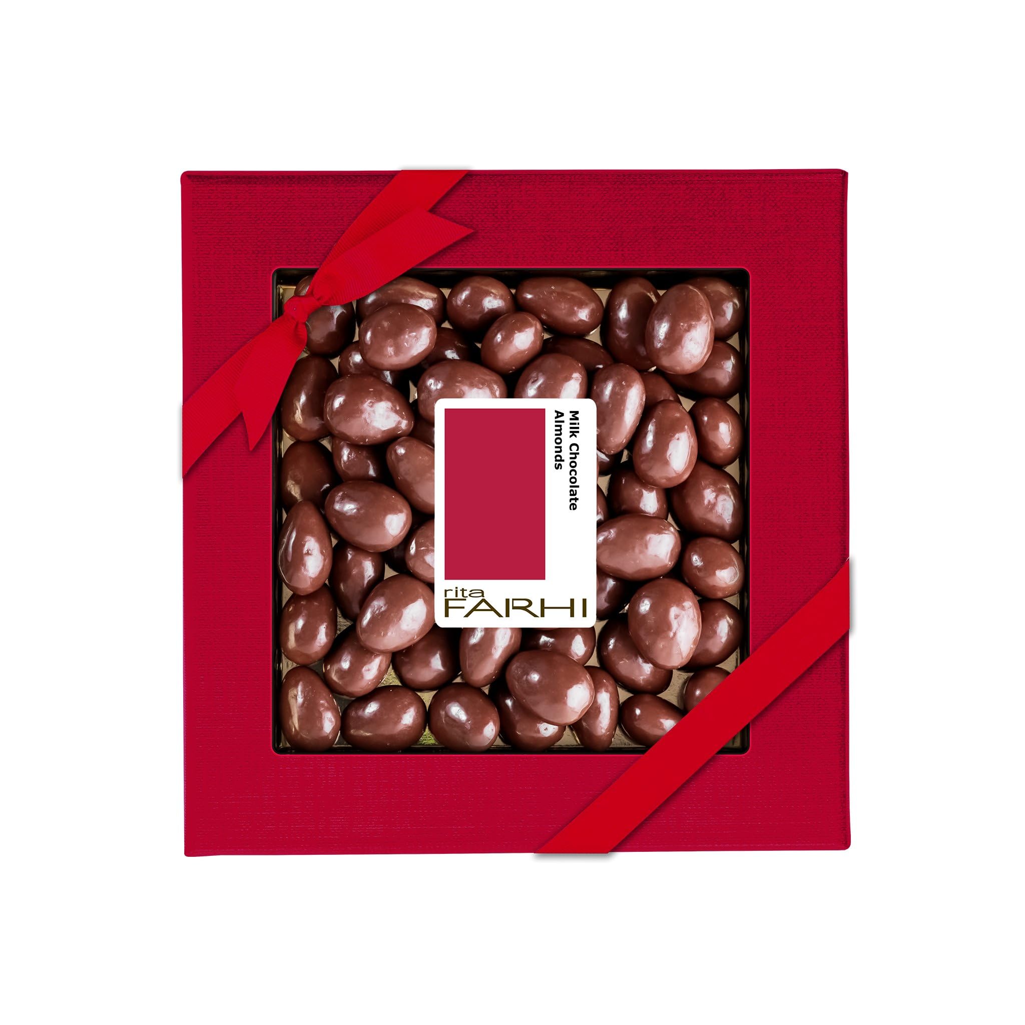 Rita Farhi Milk Chocolate Coated Almonds in a Luxury Gift Box 210 g - New Palm Oil Free Recipe