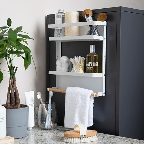 Miniatura 9 de Household Essentials Toallero de papel magnético de metal, color blanco