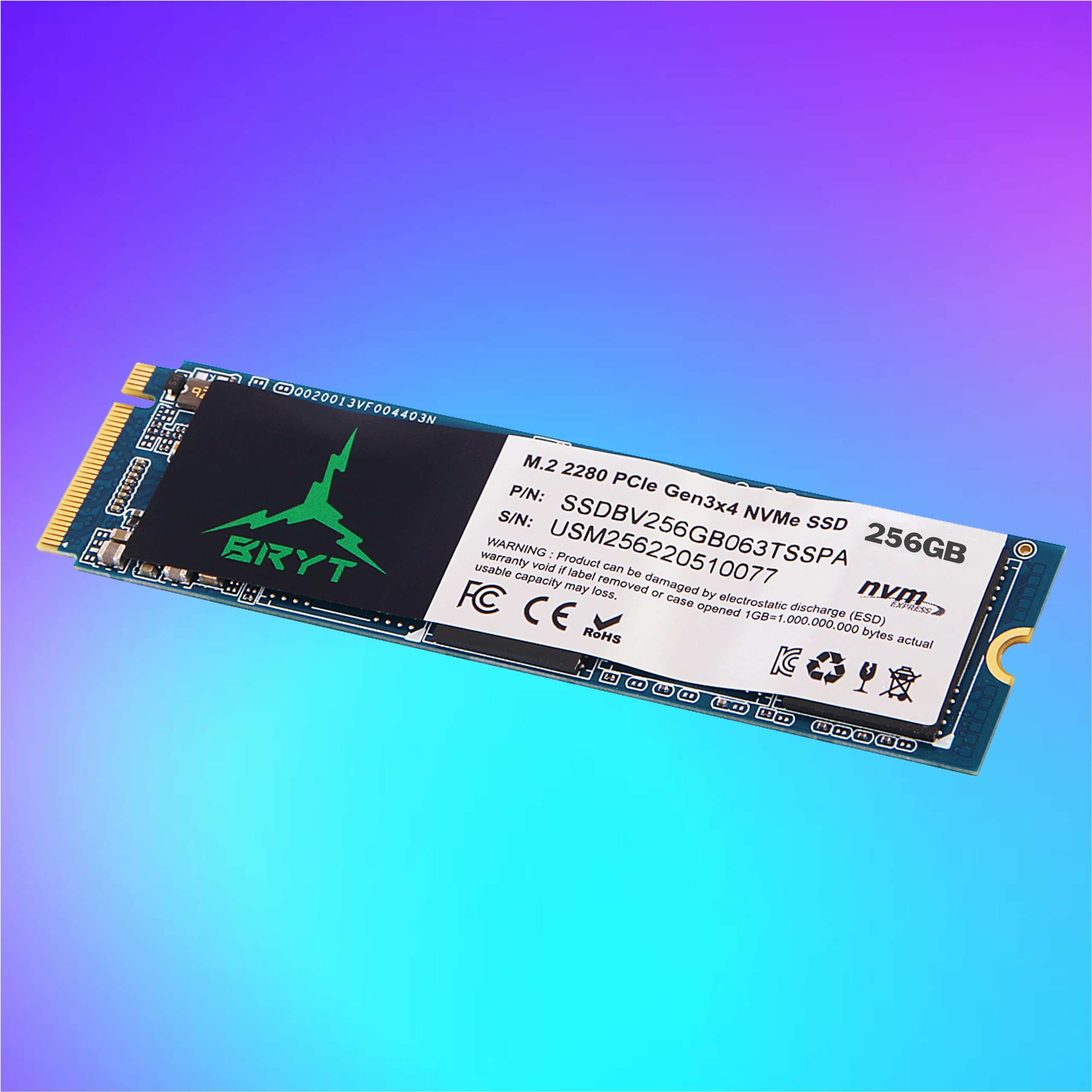 BRYT PCIe NVMe SSD 256GB Internal Solid State Drive with Read Speed up to 1950 MB/s & Write Speed up to 1200 MB/s (B0D21MY3LQ) Amazon Price History, Amazon Price Tracker