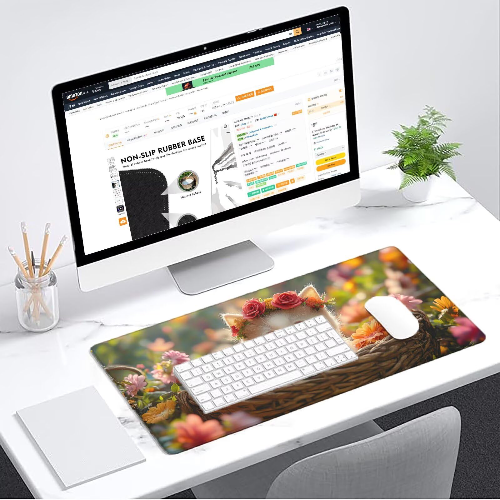 Podkładka pod mysz XXL 1400 x 700 mm pomarańczowa kolorowa podkładka pod mysz zwierzę biurko podkładka pod mysz podkładka do gier antypoślizgowa gumowa podstawa zszyte krawędzie akcesoria biurowe