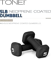 Vista 2 de Tone Fitness Neoprene Dumbbell Weight Pairs with Anti-Roll Square Head Multiple Options
