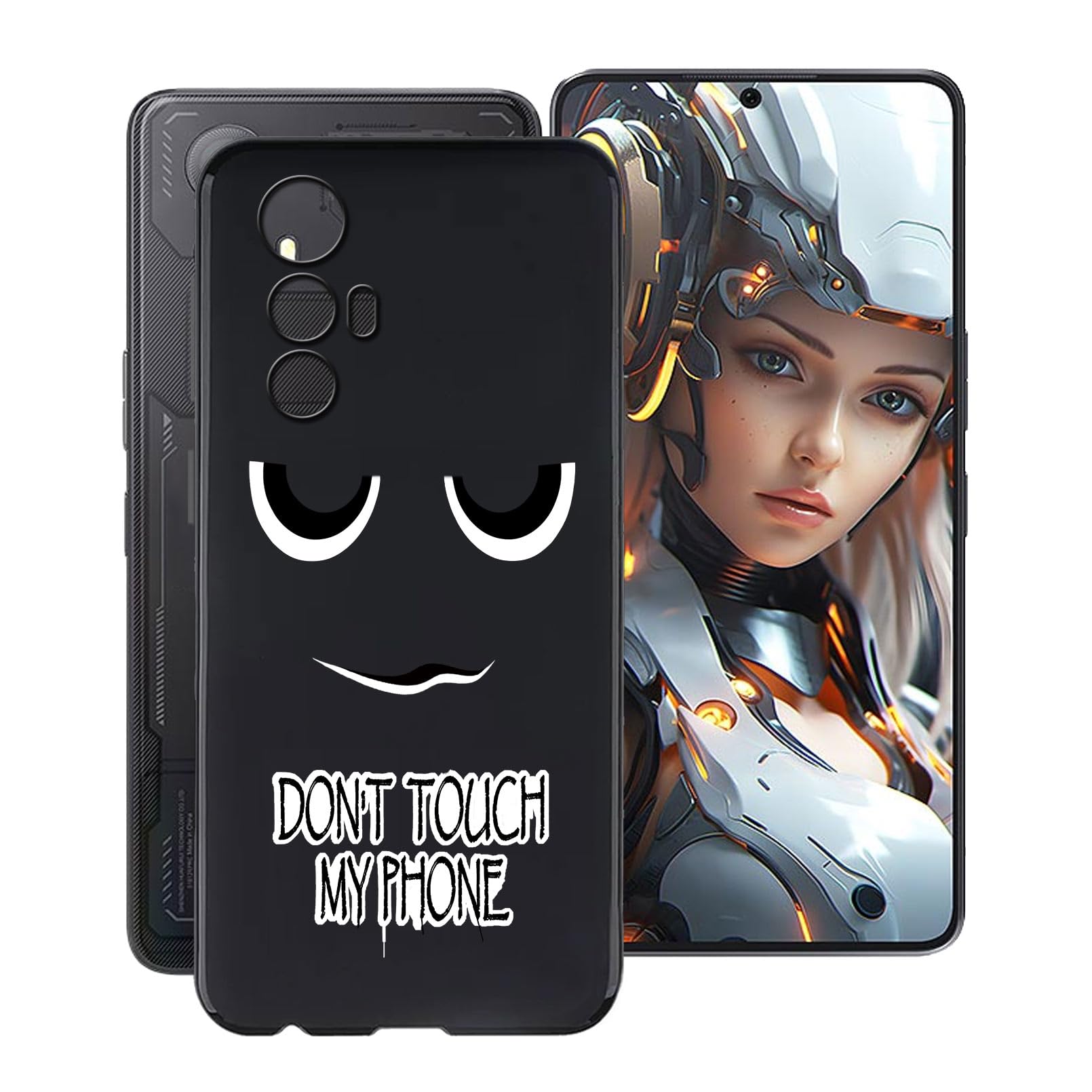 YQINHHME Phone Case for Cubot Max 5 (6.95 Inches), Black Shockproof Soft Silicone Case, Ultra-Thin Anti-Scratch TPU Bumper Cover for Cubot Max 5 - DUO6