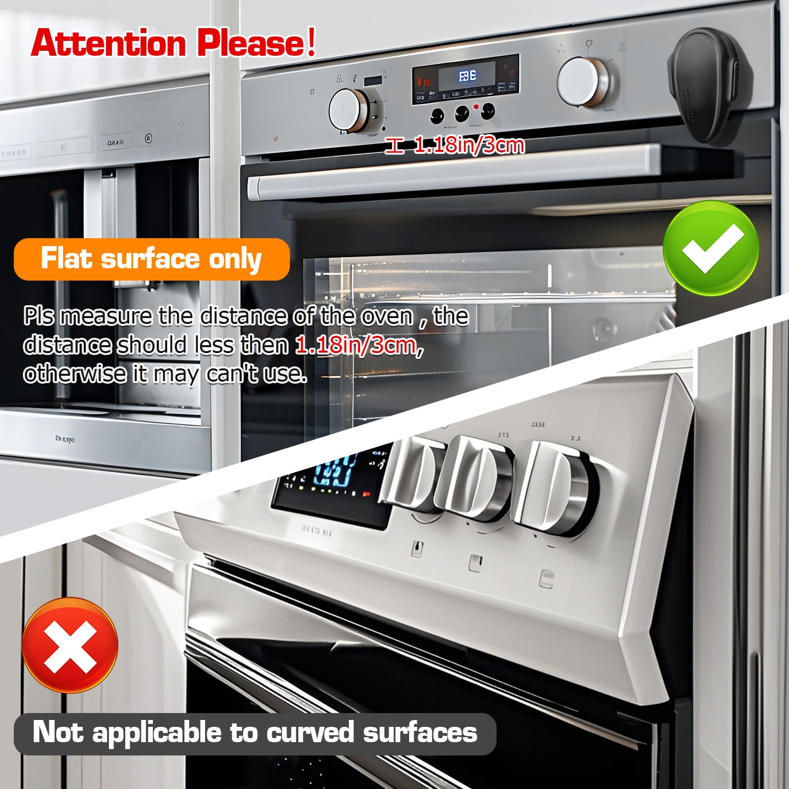 YTDSUP Oven Lock Child Safety (4 Pack), Cabinet Locks Baby Proofing, Baby and Child Proof Locks for Drawer Oven Stove Door, Easy to Install, No Tools Need, Upgrade Heat-Resistant Material - Black