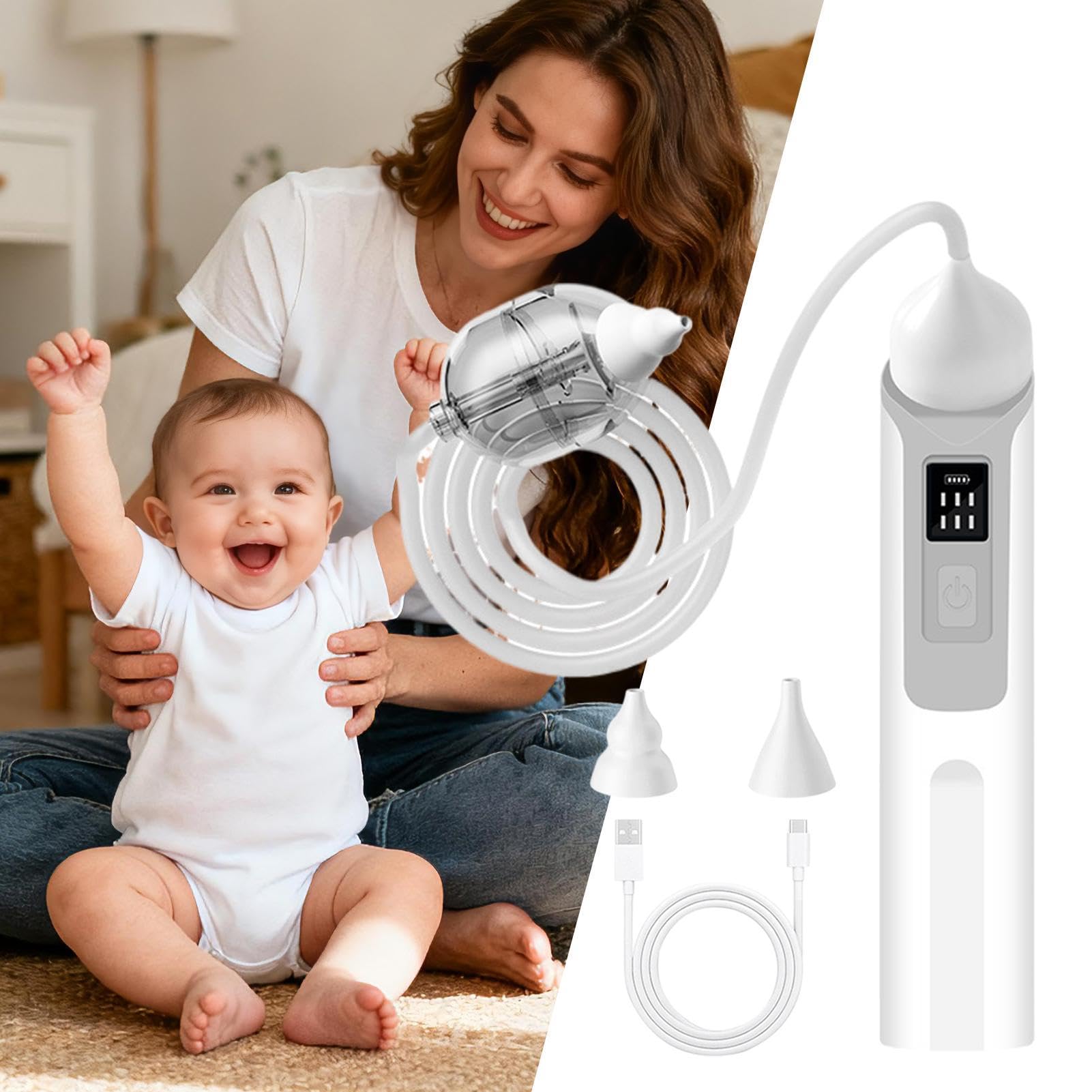 Aspirador Nasal Para Bebés Y Niños Dispositivo De Succión Eléctrico