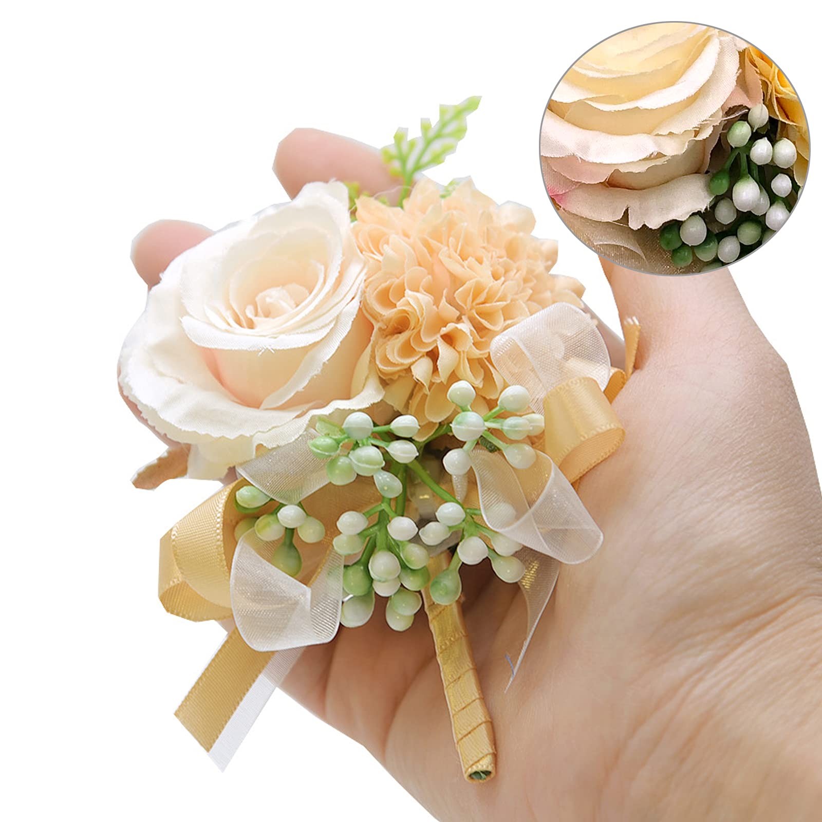 Pols Corsage Bruiloft Boutonniere Roze Roos Bloem Feest