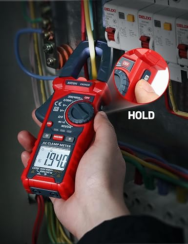 AstroAI Pince Ampèremétrique Numérique TRMS 2000 points NCV, Multimetre Automatique, Voltmètre, Amperemetre, Testeur de Tension AC/DC, Courant AC, Résistance, Continuité, Capacité, Diode - 6