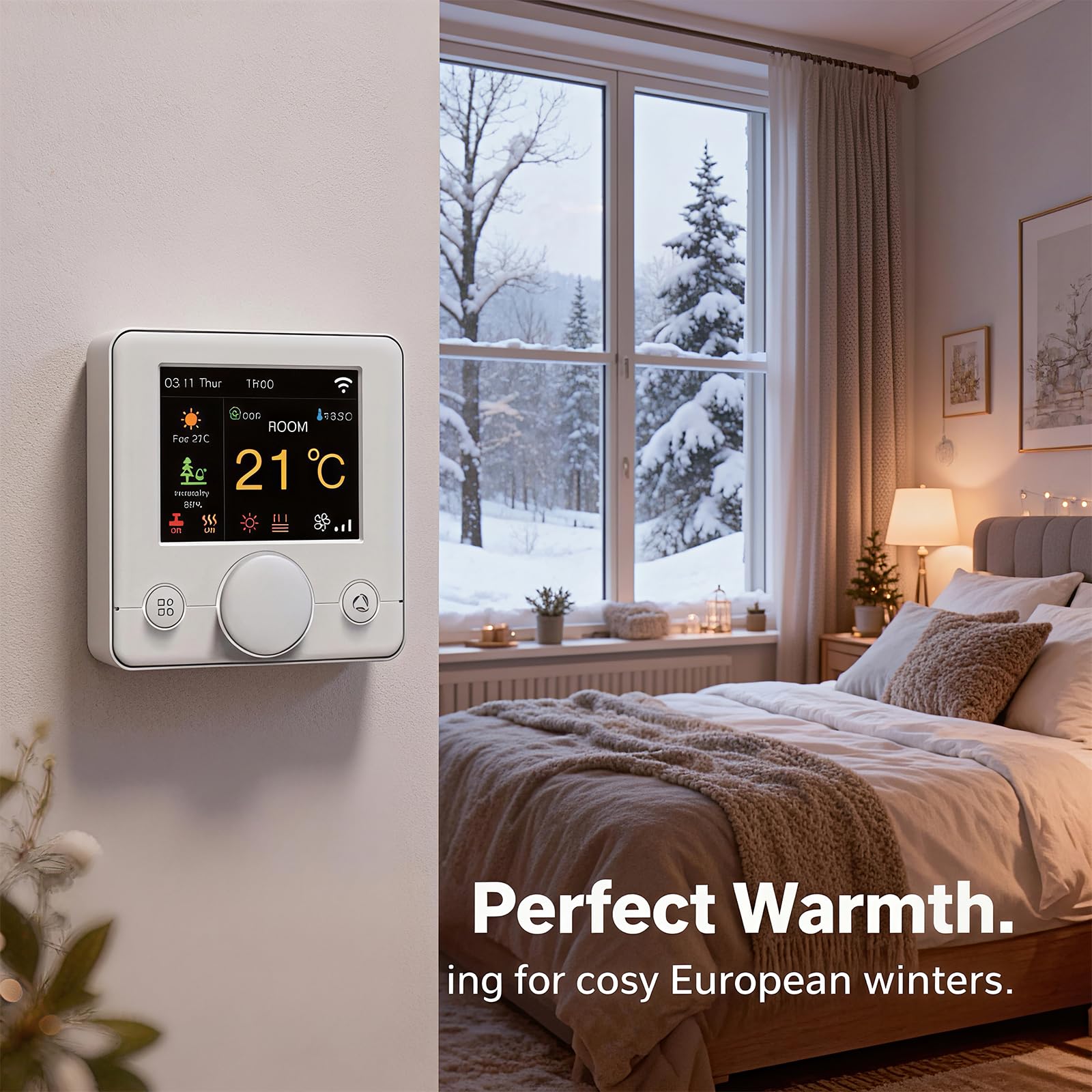Smart Wifi termostato aria condizionata con 2 tubi, Smart Life APP telecomando, funziona con Alexa Google Home