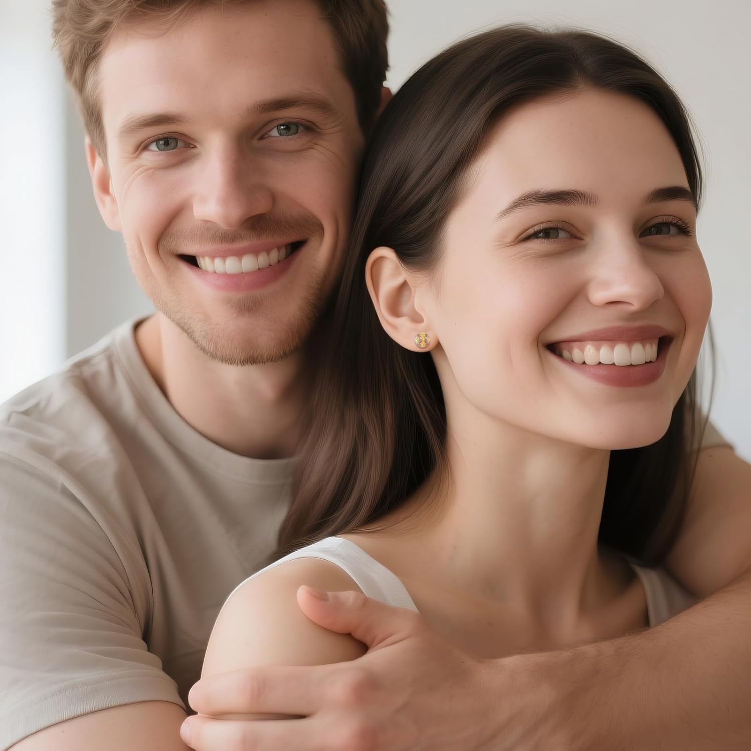 Opal Sport Ball Earrings Stud Sterling Silver Volleyball/Softball Earrings Sport Jewelry Gift for Women - Image 3