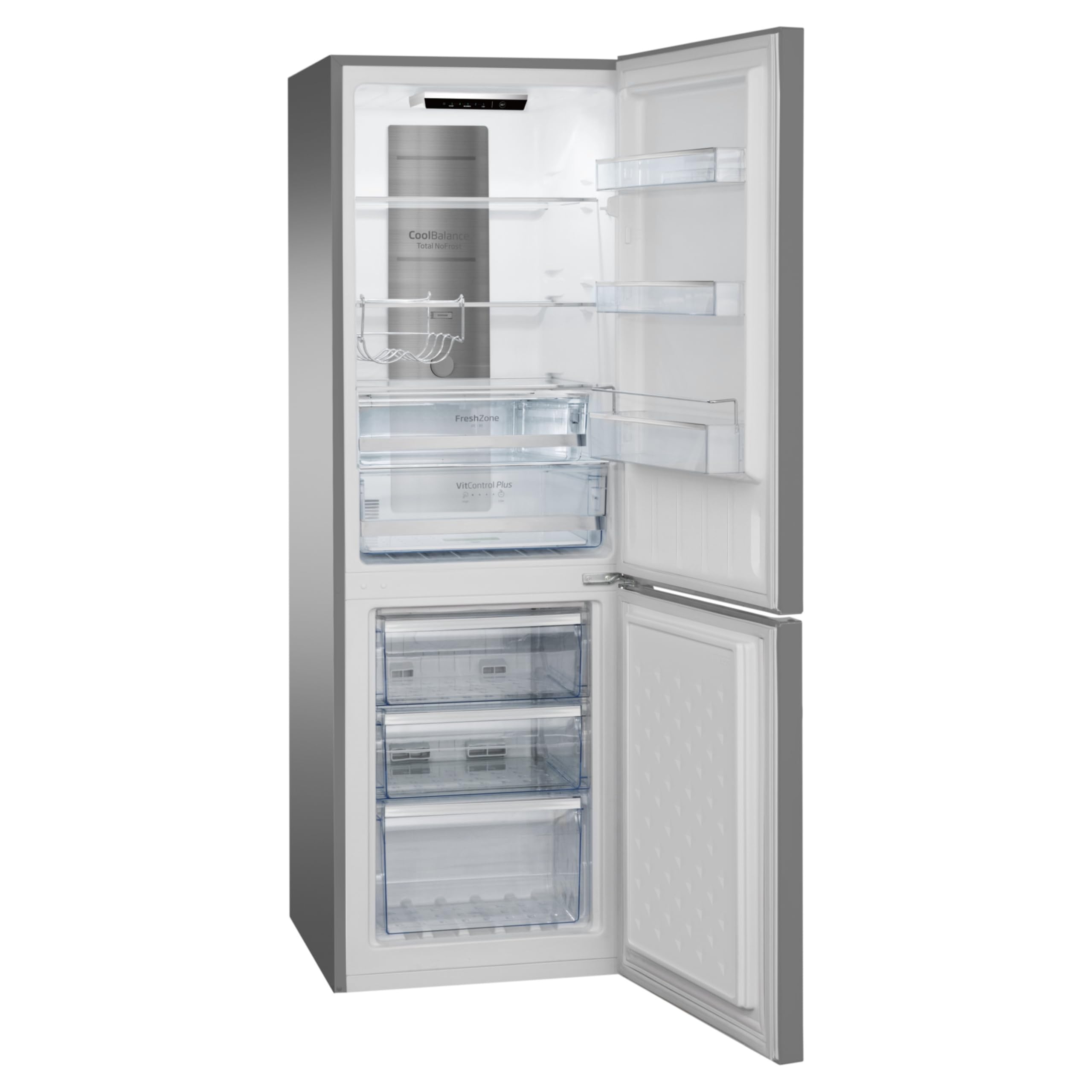 Amica KGCN 387 145 E - Réfrigérateur-congélateur - Réfrigérateur-congélateur - 170 cm de haut - Total NoFrost - Aspect acier inoxydable - Ligne VitControl Plus - Classe d'efficacité énergétique C