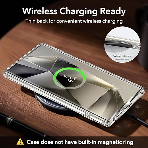 Miniatura 6 de ESR Funda para Samsung Galaxy S24 Ultra con soporte, Galaxy S24 Ultra con 3 modos de soporte, protección contra caídas de grado militar, funda