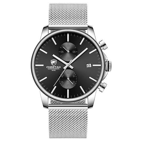GOLDEN HOUR Mens Watch Fashion Sleek Minimalist Quartz Analog Mesh