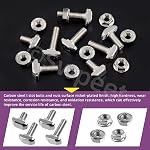 Swpeet 80Pcs 4 Tailles Norme européenne 30 Series M6 x 12/16/20/25mm T Bolt et Nickel à fente M6 Kit d'assortiment d'écrous à brides, Fente de filetage T, Bolt en T, Boule de tête de marteau, Stud de vis T