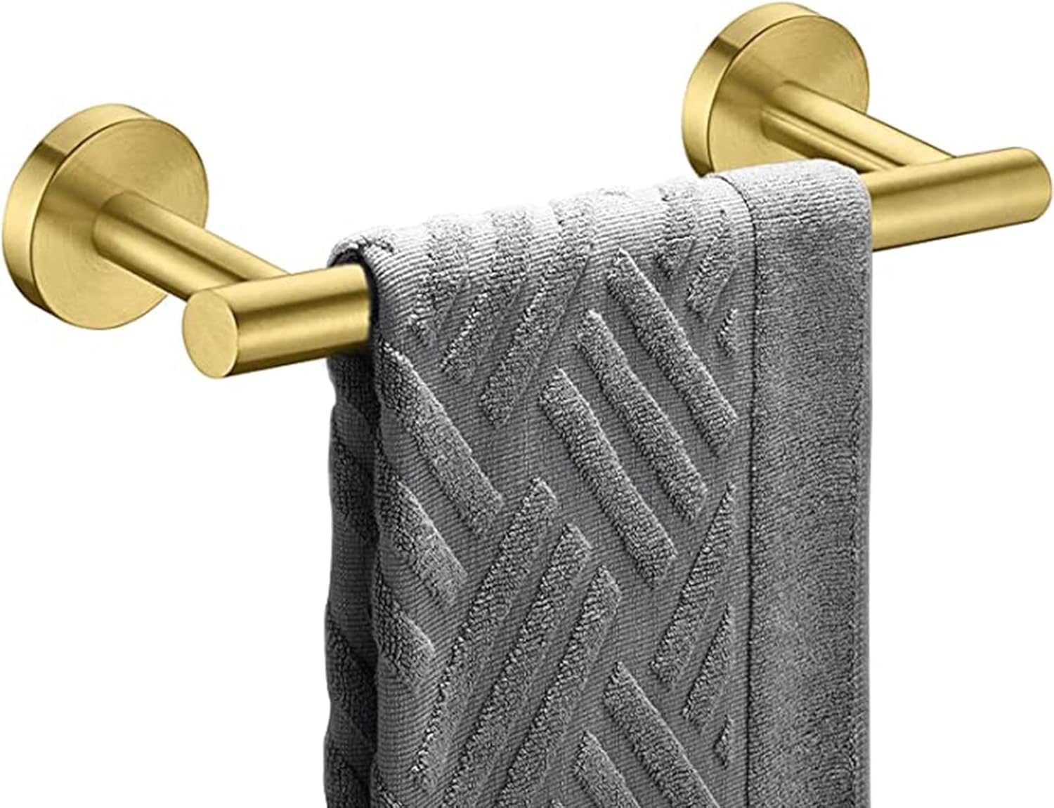 30Cm Stainless Steel Towel Bar Hanger - Gold Wall-Mounted Towel Holder For Bathroom & Kitchen, Rust-Free Towel Rail,30cm