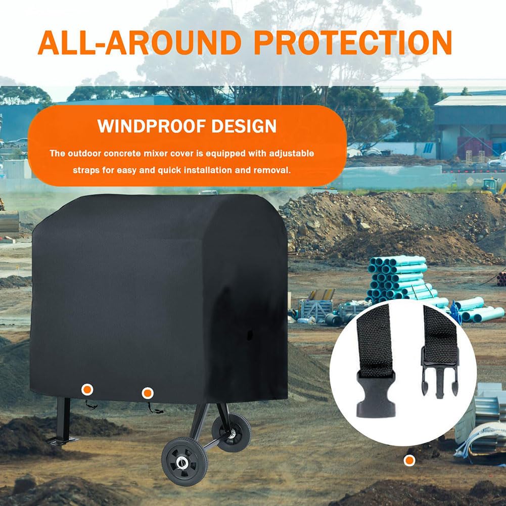 Funda para hormigonera, Compatible con SPECRAFT 4.9 CU Ft Portable Electric Cement Mixer 2022-Present, Funda Protectora
