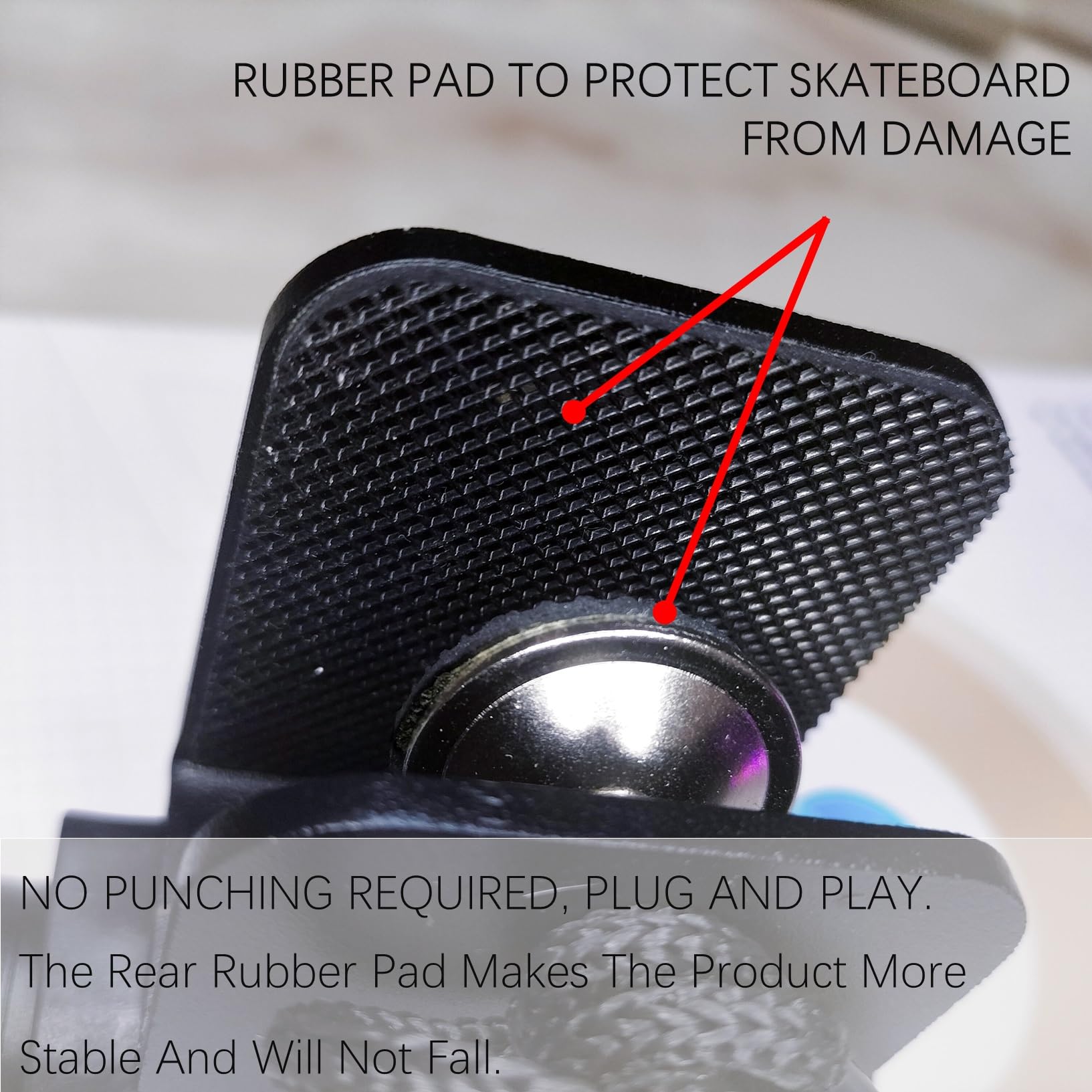 Lumières de skateboard portables amovibles, parfaites pour les croisières nocturnes (taille : avec lampe de poche)