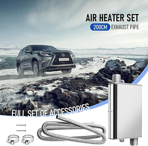 Miniatura 9 de DTNESS Tubo de escape de calentador diésel de 78.7 in con silenciador y abrazaderas, manguera de generador de calentador de aire de estacionamiento