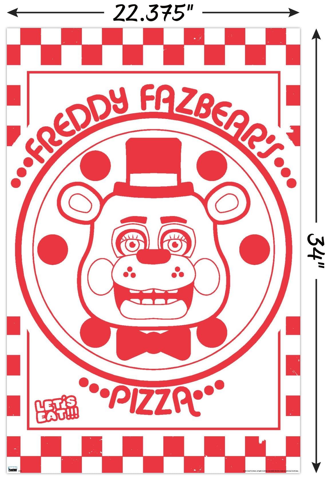 Amazon.com: Five Nights at Freddy's - Pizza Box Wall Poster, 22.37