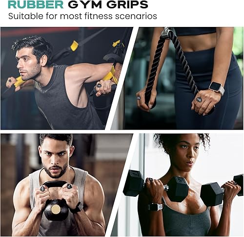 Miniatura 5 de Paquete de 2 guantes de levantamiento de pesas para hombres y mujeres, antideslizantes para entrenamiento, guantes de gimnasio, agarre ergonómico