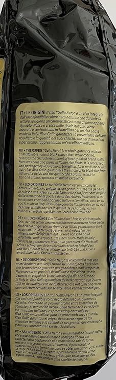 Riso Gallo Nero, Vegan Black Wholegrain Rice, Premium Gourmet Quality with Rich & Nutritious Whole Grain, 2 kg (Pack of 1)
