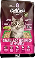 Granulado de Madeira Pinus de Reflorestamento Para Gatos Ipet Woods 10Kg - Areia Higienica