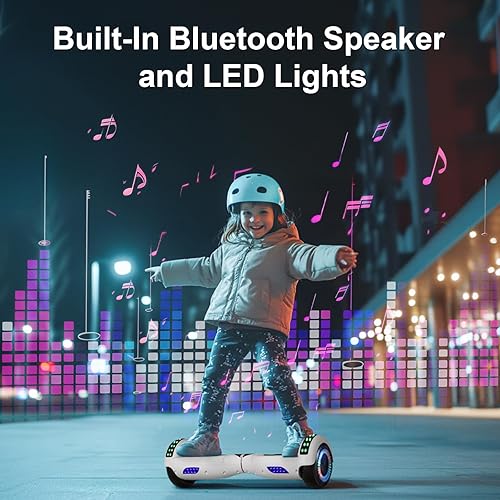 Miniatura 2 de Kids Scooter with Bluetooth Speaker & Corlorful LED Lights, Dual 250W Motor 7.5 Mph Speed, Gifts for All Ages
