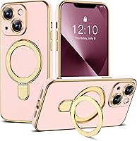 Vista 66 de Funda compatible con iPhone 12 con soporte de anillo magnético invisible [compatible con Mag-Safe] [Protector completo de lente de cámara] Funda