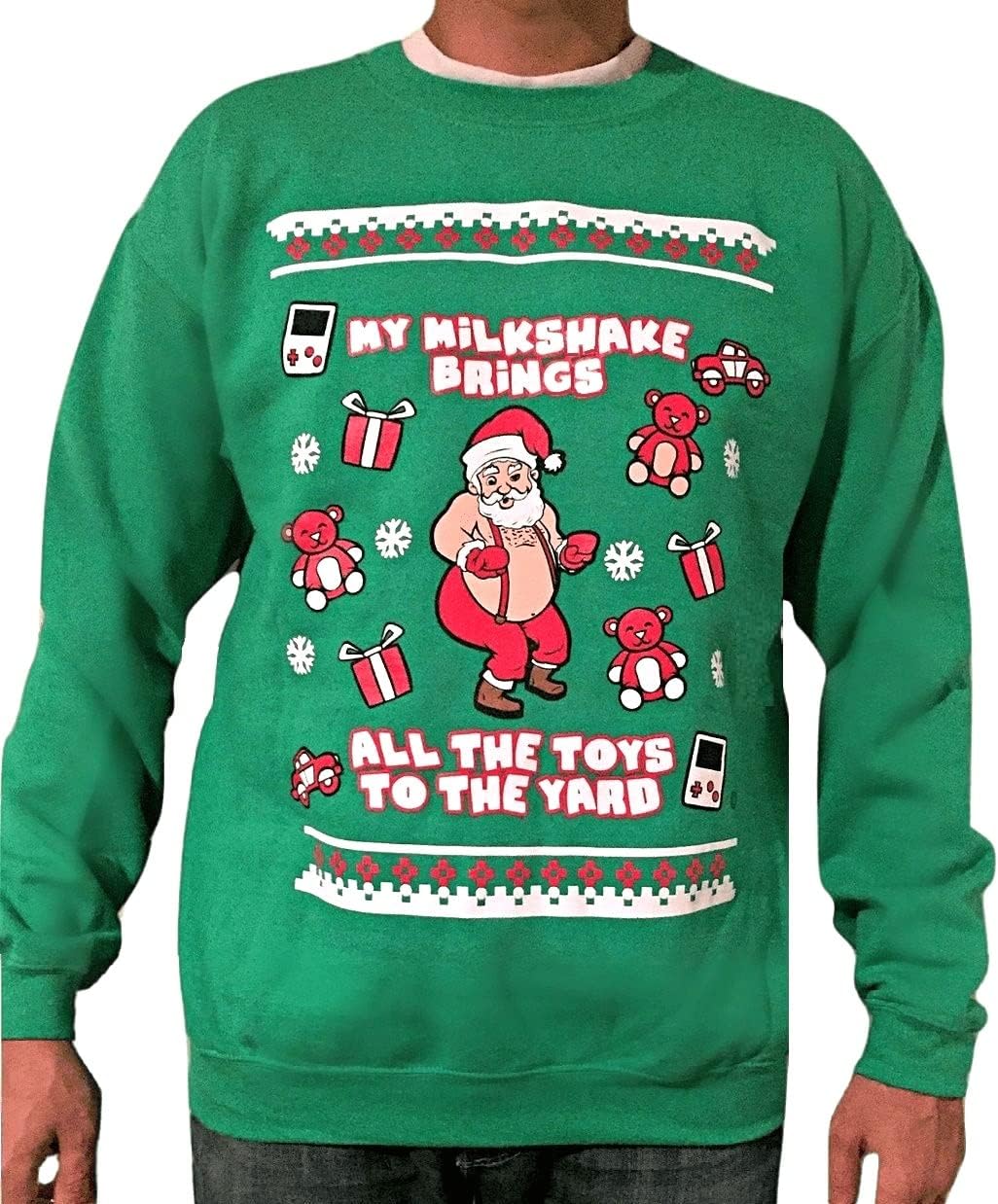 My Milkshake Brings All The Toys to The Yard - Ugly Christmas Sweatshirt - Funny Christmas Sweater - Unisex Sweatshirt