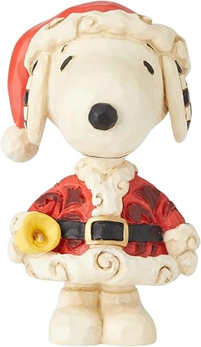 Enesco Peanuts by Jim Shore Holiday Snoopy Santa - Figura en miniatura, 2.25 pulgadas, multicolor
