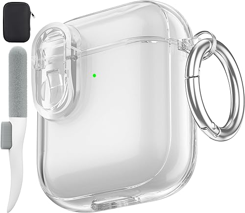 Valkit Funda compatible con Airpods transparente, TPU suave, transparente, a prueba de golpes, funda protectora para Airpods 21 Gen estuche de carga