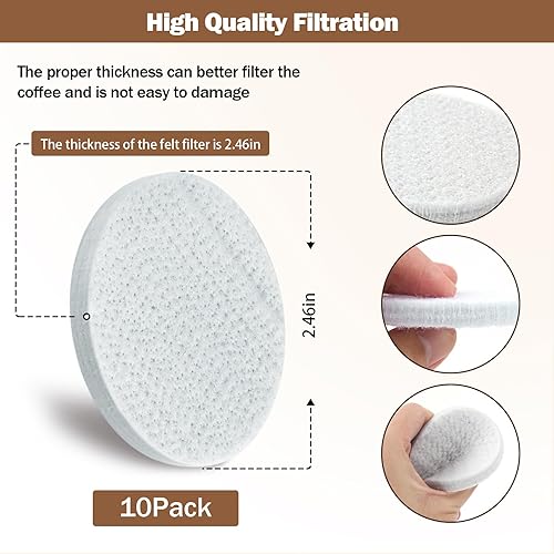 Miniatura 6 de Filtros de café reutilizables compatibles con Toddy Cold Brew Maker – Filtros y tapones lavables para sistema de preparación fría, funciona con