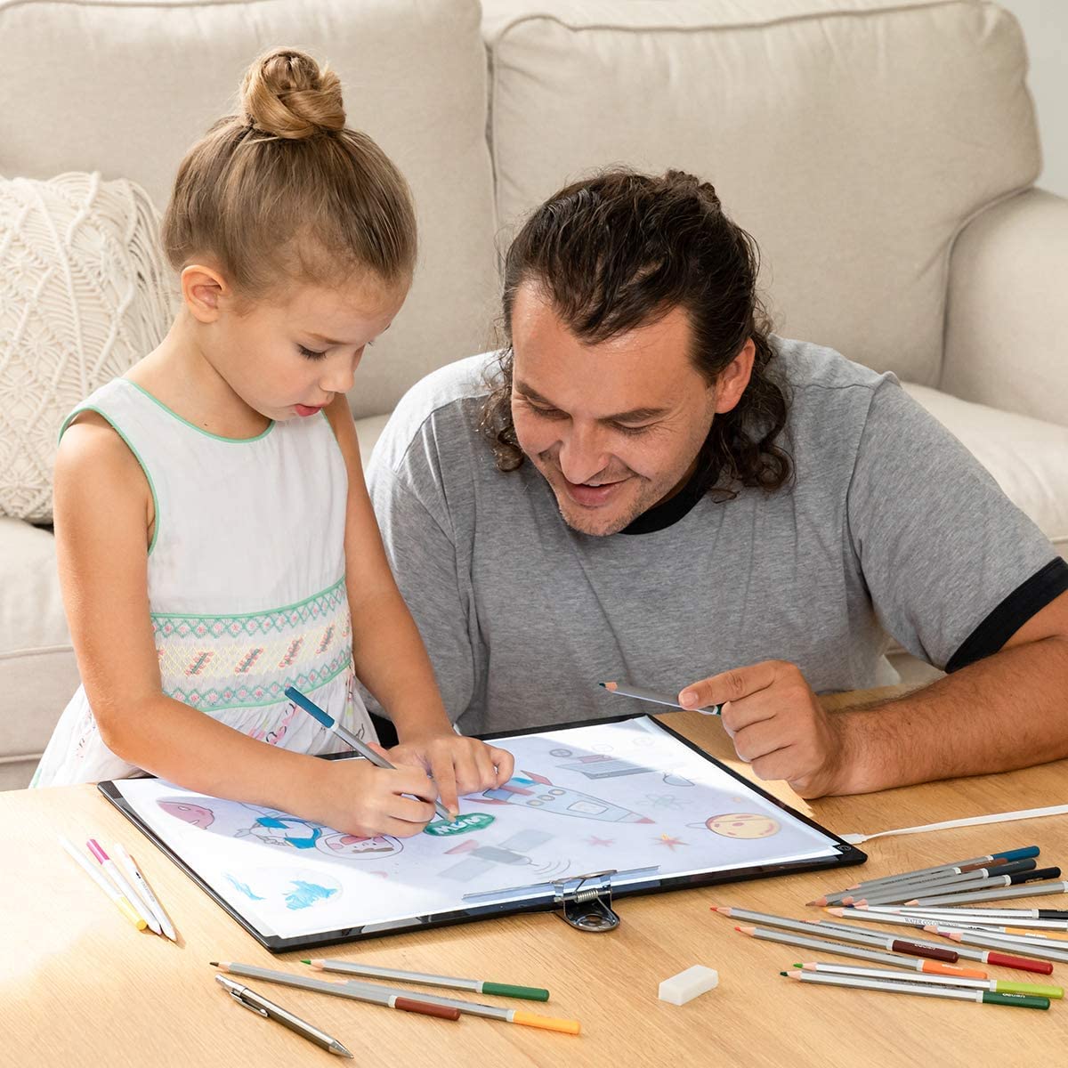 GAOMON GB4 A4+ Size LED Light Box - 5mm Ultra-Thin, Adjustable Brightness, USB Powered Tracing Board