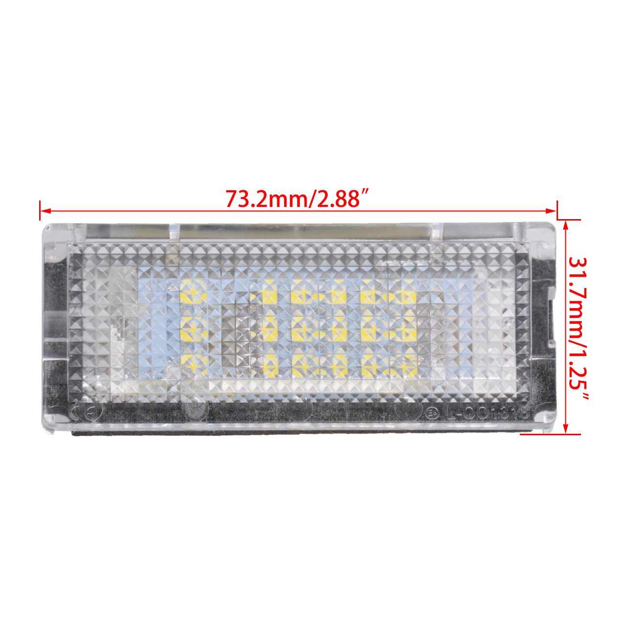 Ampoules Plaque Immatriculation LED Pour BMW E46 – 18 SMD 3528, Blanc 6000K – Étanches, CAN-BUS Intégré – Faciles à Installer