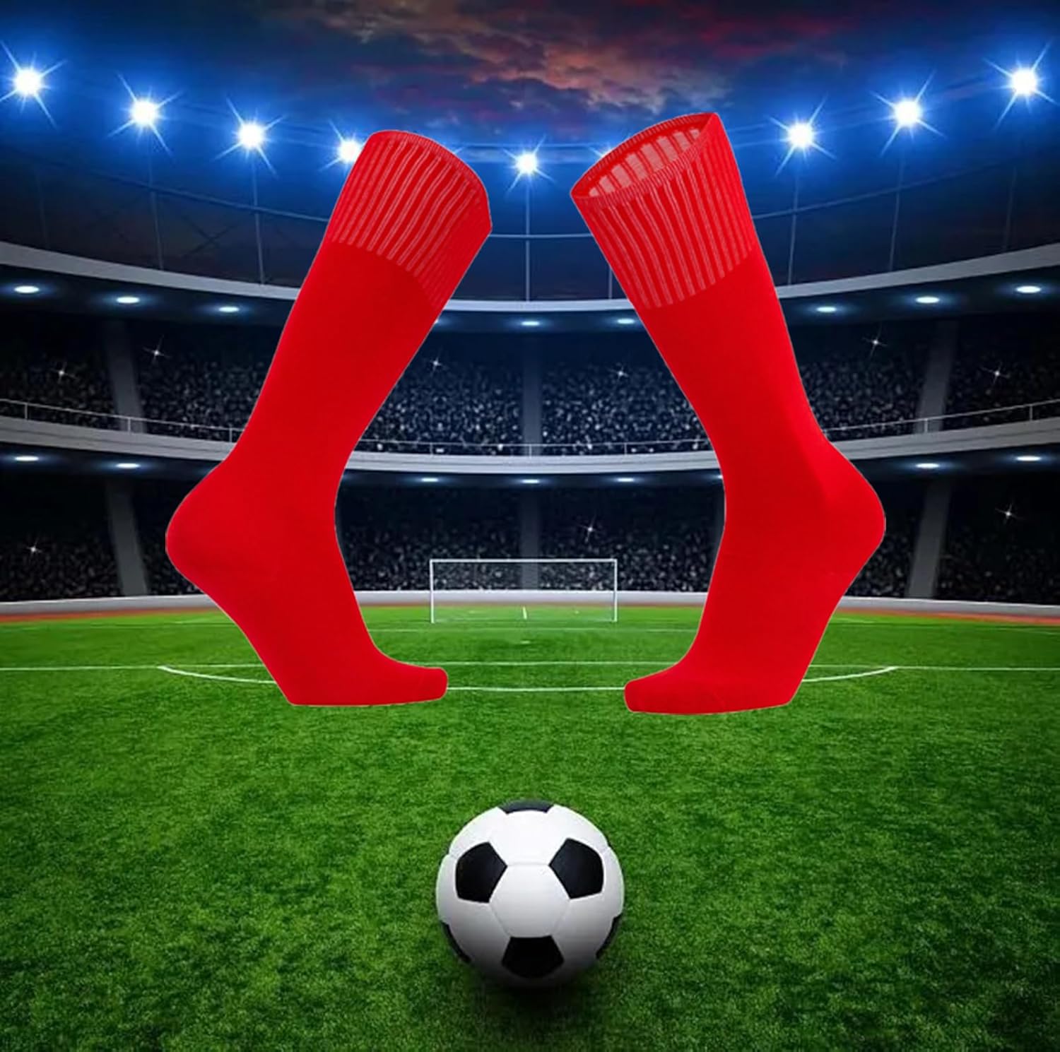 Tergy 10 Pairs Kids Soccer Socks Stretchy Knee High Tube Colorful Football Athletic Team Socks for Boys Girls - Image 5