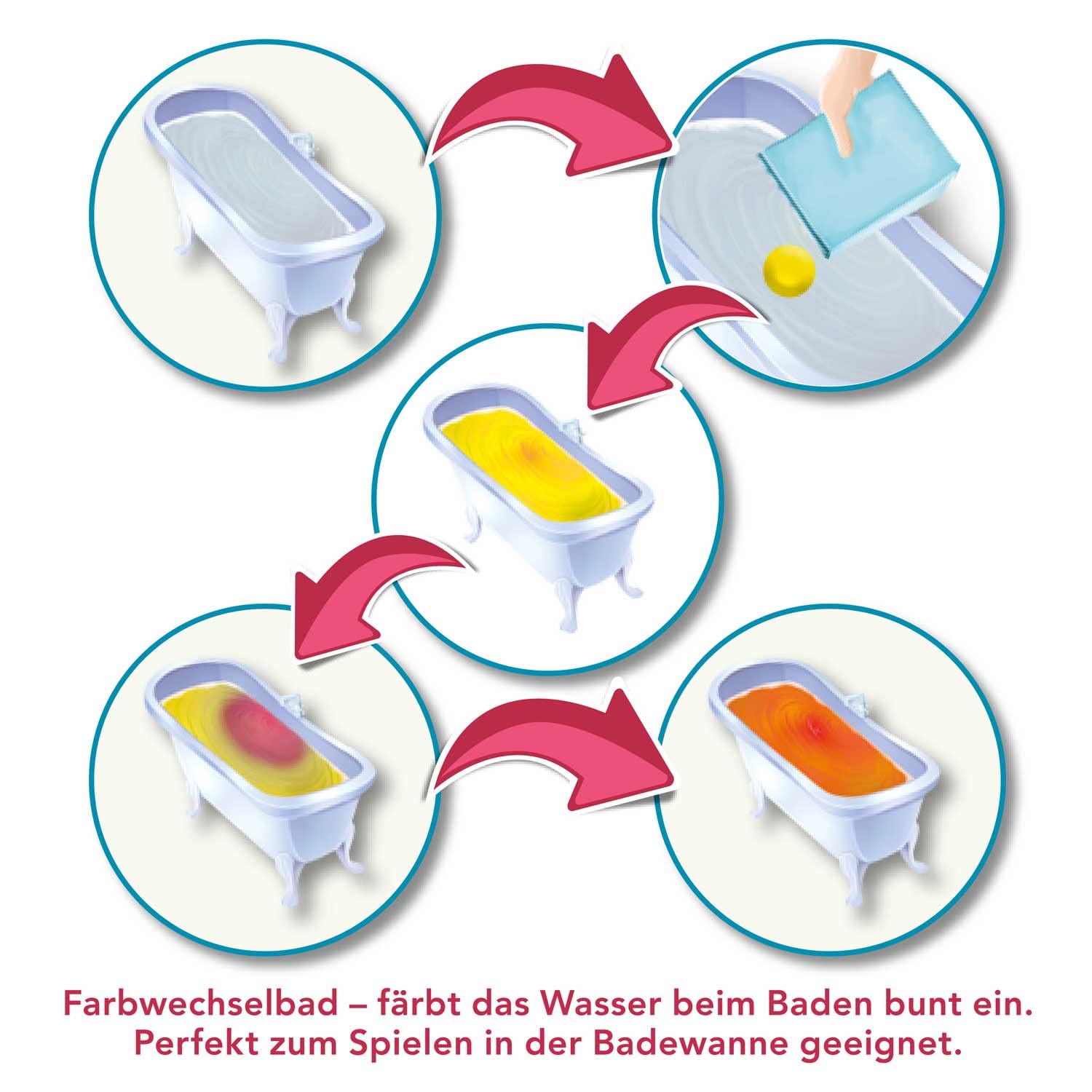 CRAZE Inkee Foamy Rainbow Bath Ball - Fun And Colour For The Bathtub - View #3