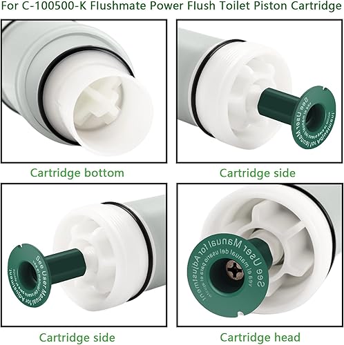 Miniatura 2 de C-100500-K Flushmate Original ReplacementCartridgePower Flush Toilet Piston Cartridge Piezas, Compatible con los modelos 500, 501, 501A, 501B, 503,