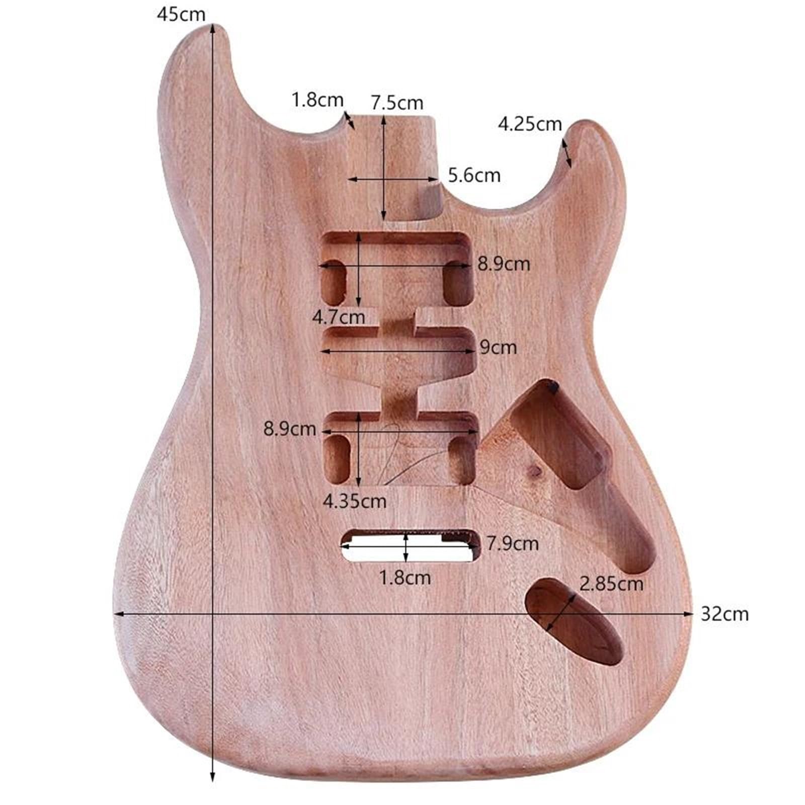 Guitar Body Kit Okoume Body Natural For ST Electric Guitar