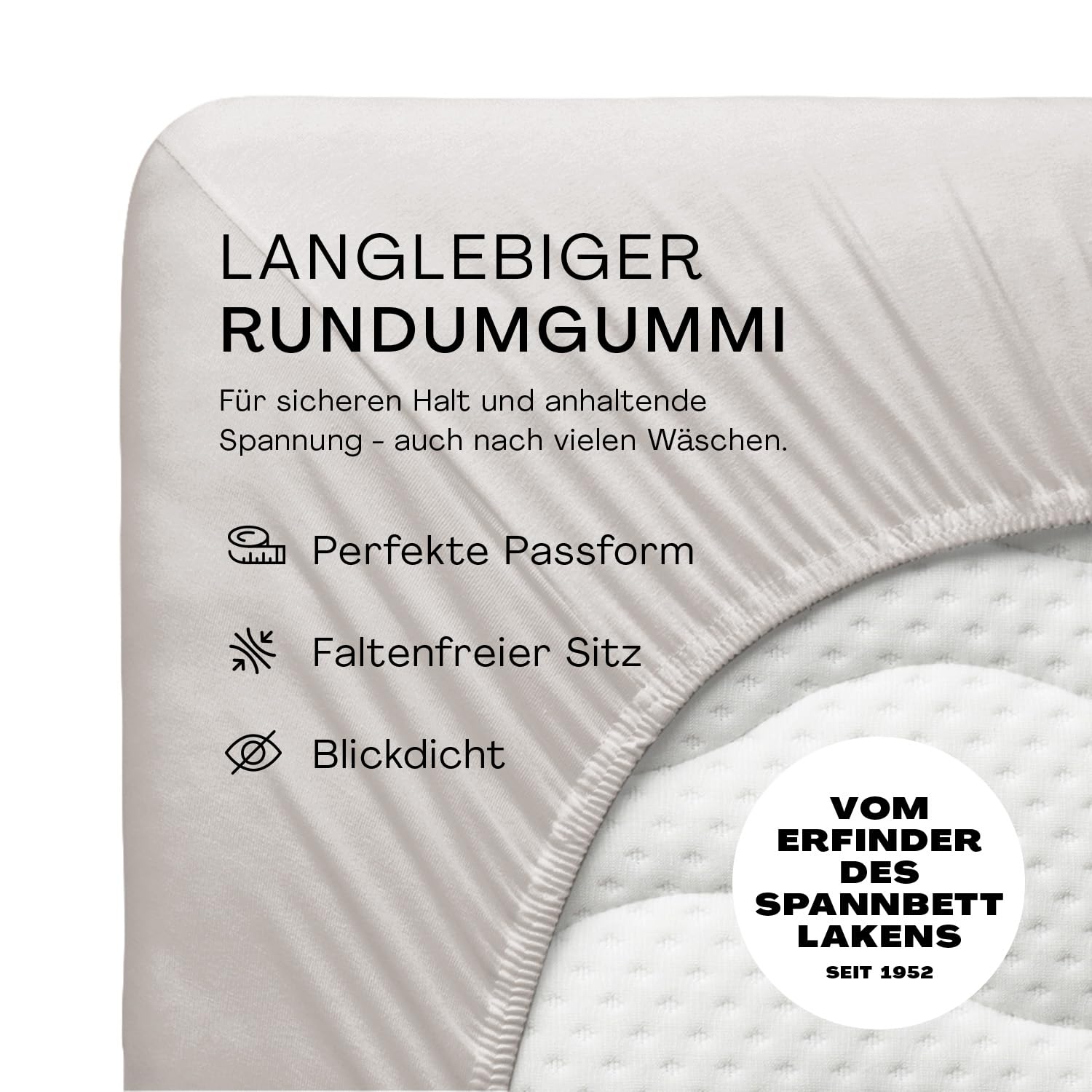 schlafgut Premium Spannbettlaken 90x200 cm Bio-Baumwolle, Sand Light