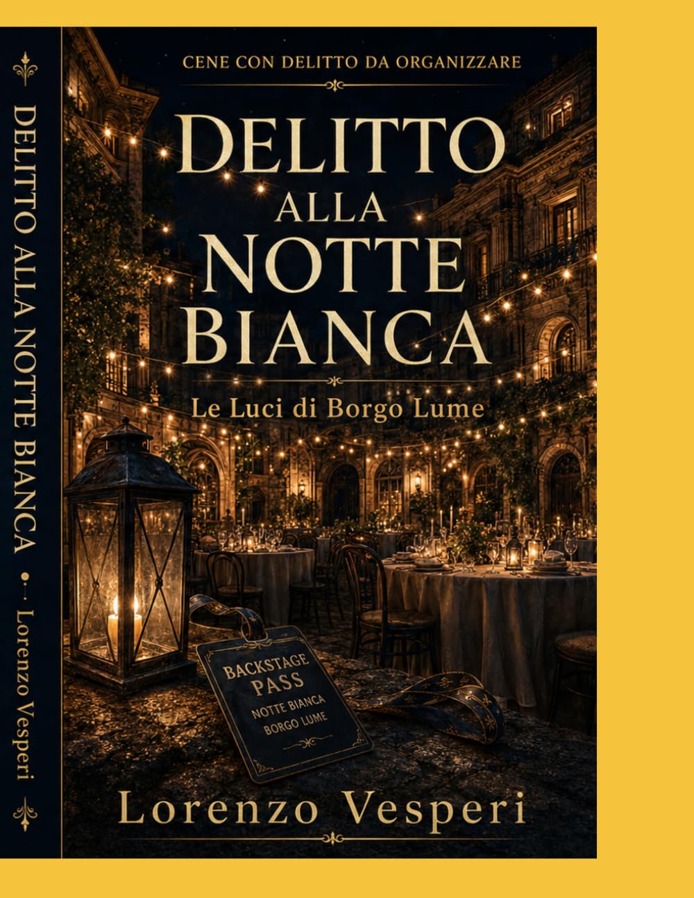 Delitto alla Notte Bianca: Cena con delitto urbana per primavera ed estate, con copione, indizi, menù, drink, schede ruolo e materiali stampabili