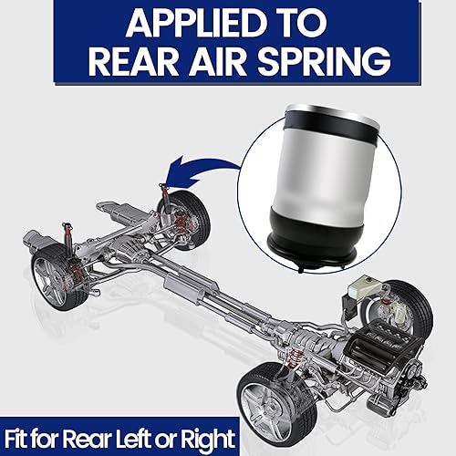 Miniatura 3 de LR018170 LR016411 - Bolsas de resorte de suspensión de aire traseras de repuesto compatibles con Land Rover LR3 2005-2009 / LR4 2010-2016 / Sport