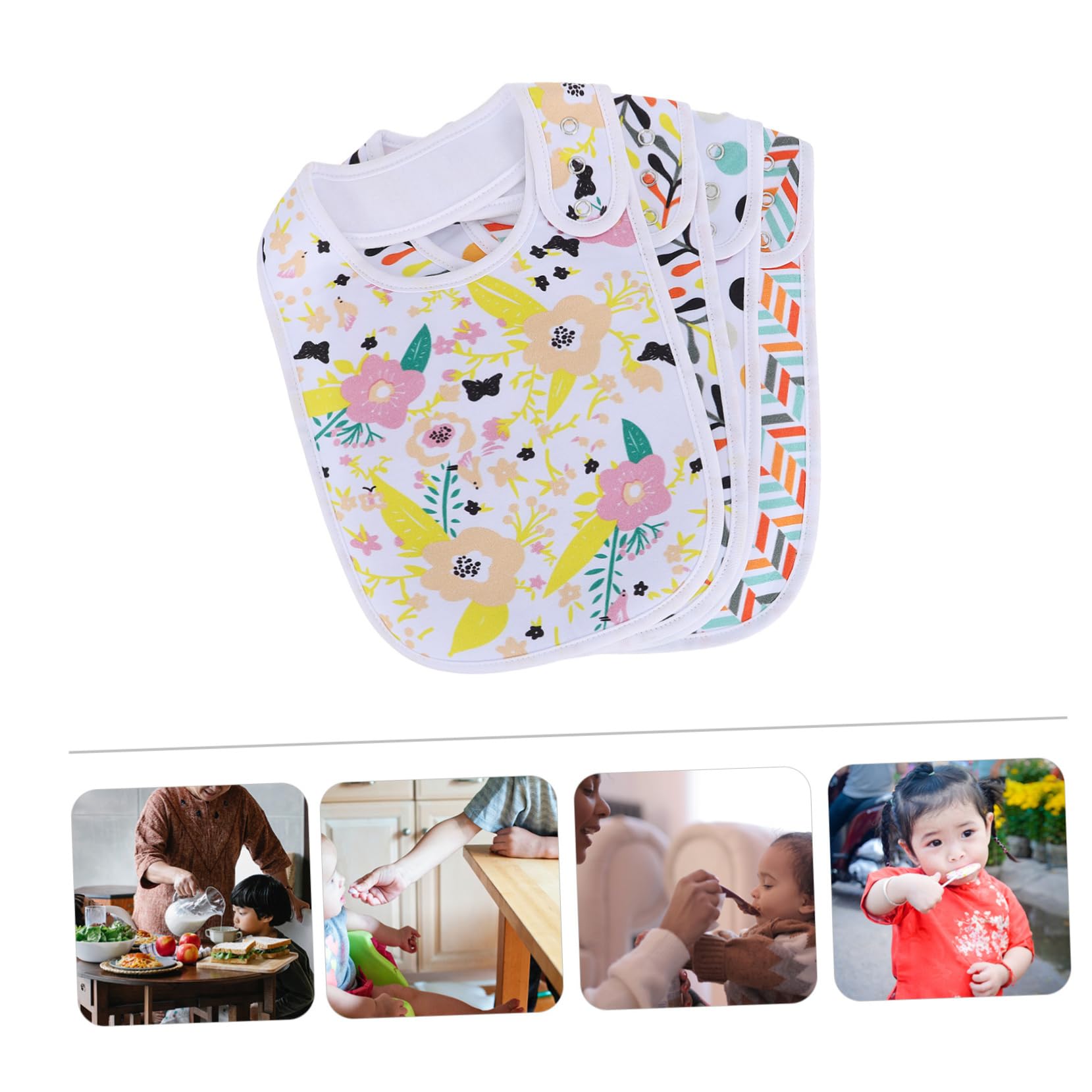Abaodam 8piezas Baberos De Algodón Para Bebés Baberos Bandana De Doble Toallas De Saliva y Absorbentes Para Recién Nacidos y Versátiles