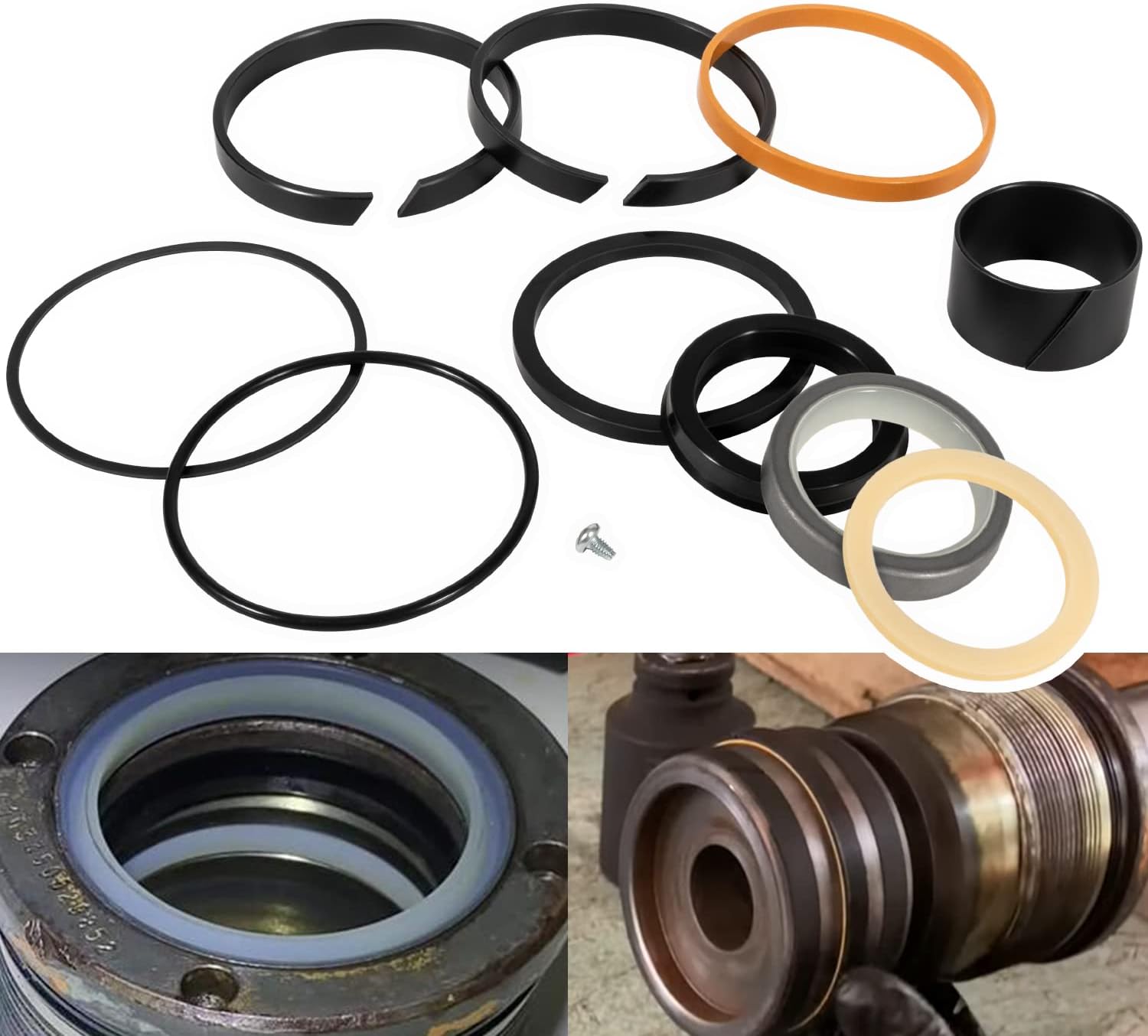 G109417 Hydraulic Cylinder Seal Kit (for Rod: 1.75" BORE: 3.25") Fit for Case 35CWL 580D 580E 580G 580SD 580SE 650 850D 855D W30 for Cylinder G101214, G101215