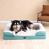 Vista 172 de EHEYCIGA - Cama ortopédica para perro grande, impermeable, de espuma viscoelástica y espuma tipo caja de huevos, bordes elevados, antideslizante