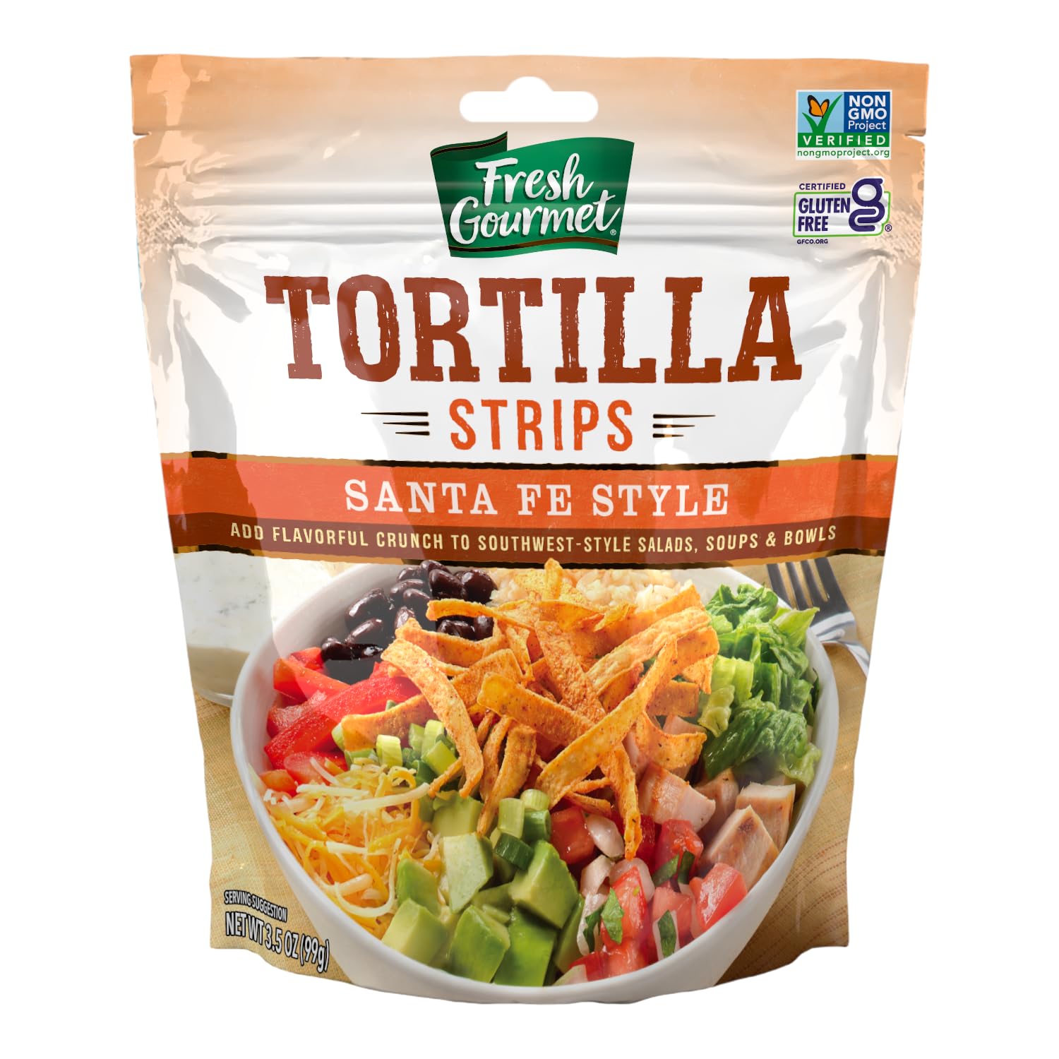 Santa Fe Tortilla Strips by Fresh Gourmet – 3.5 Ounce (Pack of 9), Santa Fe Style, Pack of 9