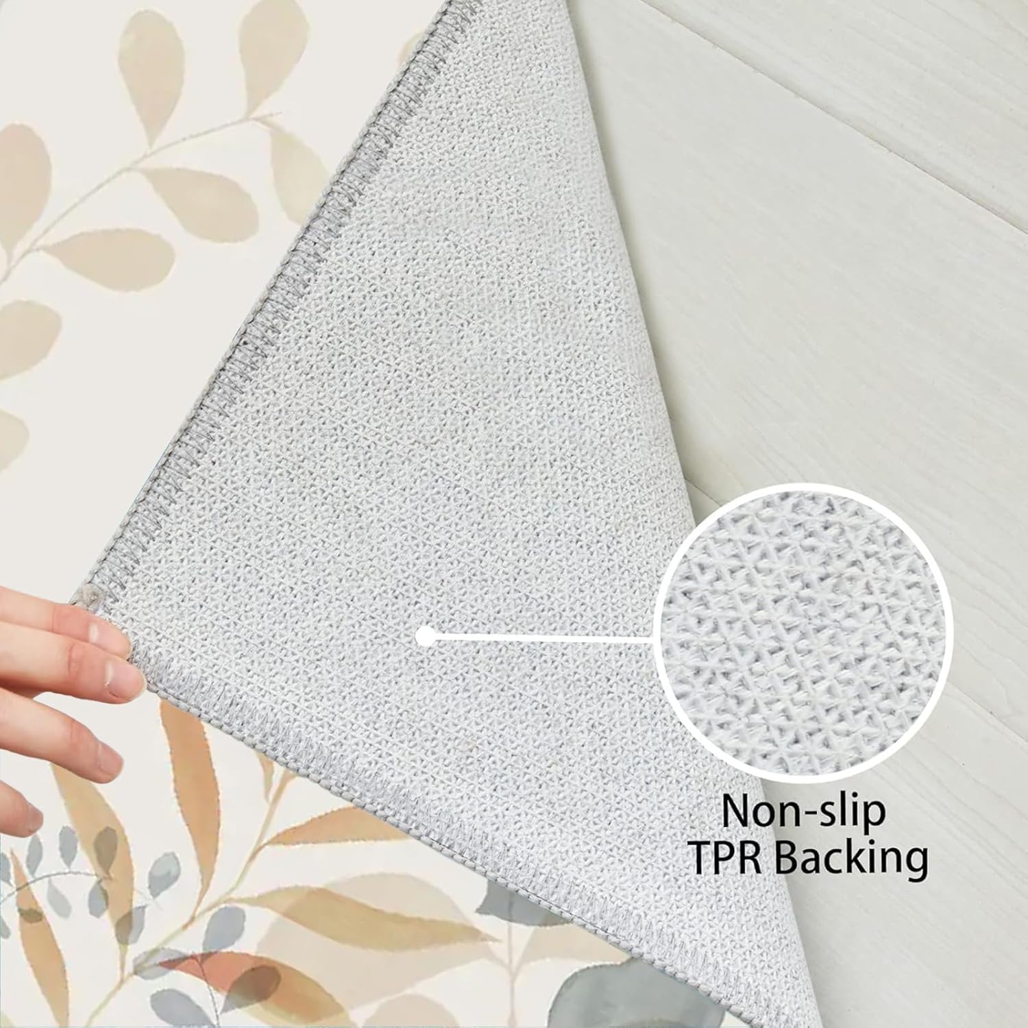 1.7x2.6 Machine Washable Rug for Living Room, Vintage Floral Print Area Rug, Accent Low Pile Ultra Soft Carpet for Bedroom Bathroom Dining Room Entryway